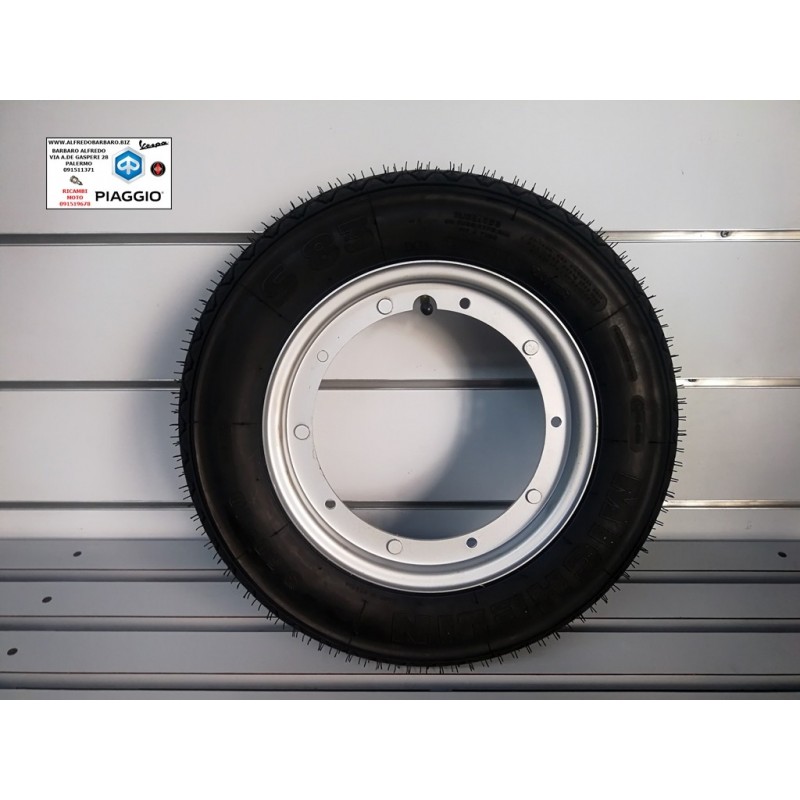 Pneumatico michelin s83 3.50-10 piaggio vespa px 125-250 piaggio 1R000083 cerchione cif 10190 camera RM999200001