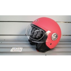 Casco demi-jet modello 101 visiera elicotterista giallo, rosso grigio rosa dove, bianco, nero blu