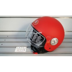 Casco demi-jet modello 101 visiera elicotterista giallo, rosso grigio rosa dove, bianco, nero blu