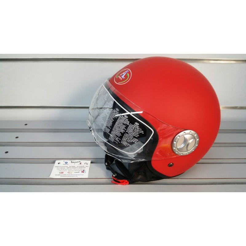 Casco demi-jet modello 101 visiera elicotterista giallo, rosso grigio rosa dove, bianco, nero blu