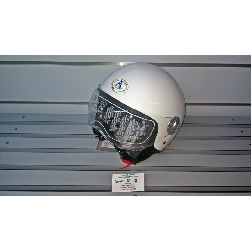 Casco demi-jet modello 101 visiera elicotterista giallo, rosso grigio rosa dove, bianco, nero blu