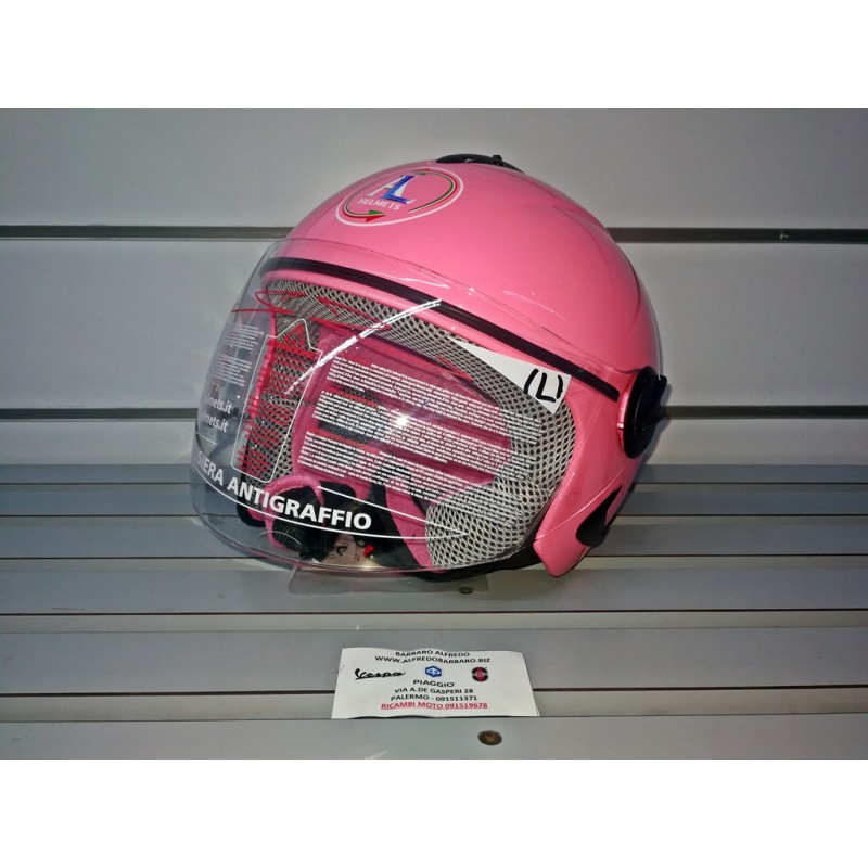 Casco bambino demi-jet 106 con visiera elicotterista e adesivi Al Helmets 106 kids