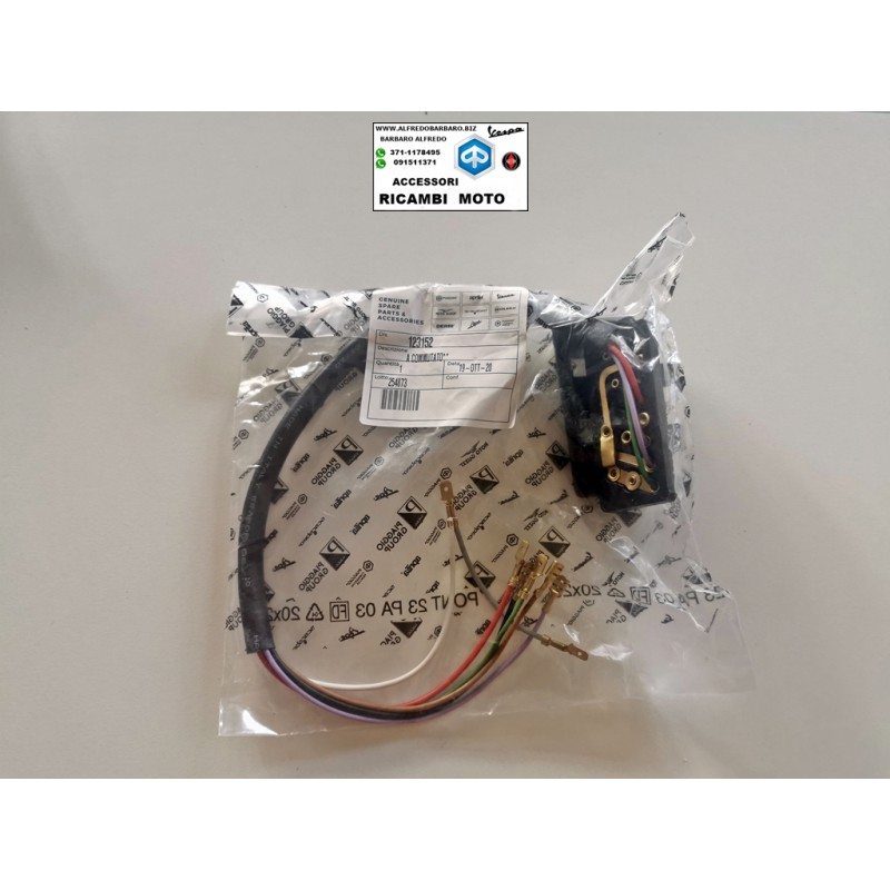 INTERRUTTORE COMMUTATORE DEVIOLUCI VESPA 50 SPECIAL ORIGINALE PIAGGIO 123152