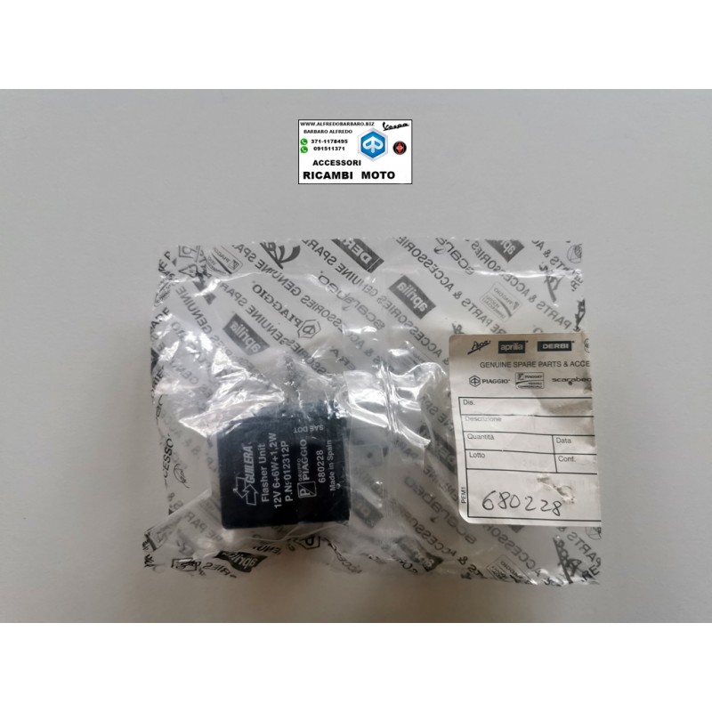 Relè comando lampeggiatori vespa gts super gts primavera sprint originale piaggio 680228