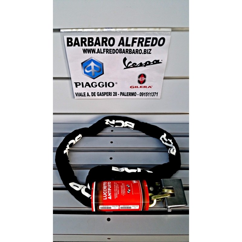 Lucchetto a catena antifurto quad box 10x10x1700 moto e scooter bcr 407500040