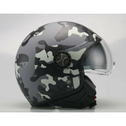 Casco demi-jet 101 camouflage mimetico grigio al Helmets Rappresentanze srl