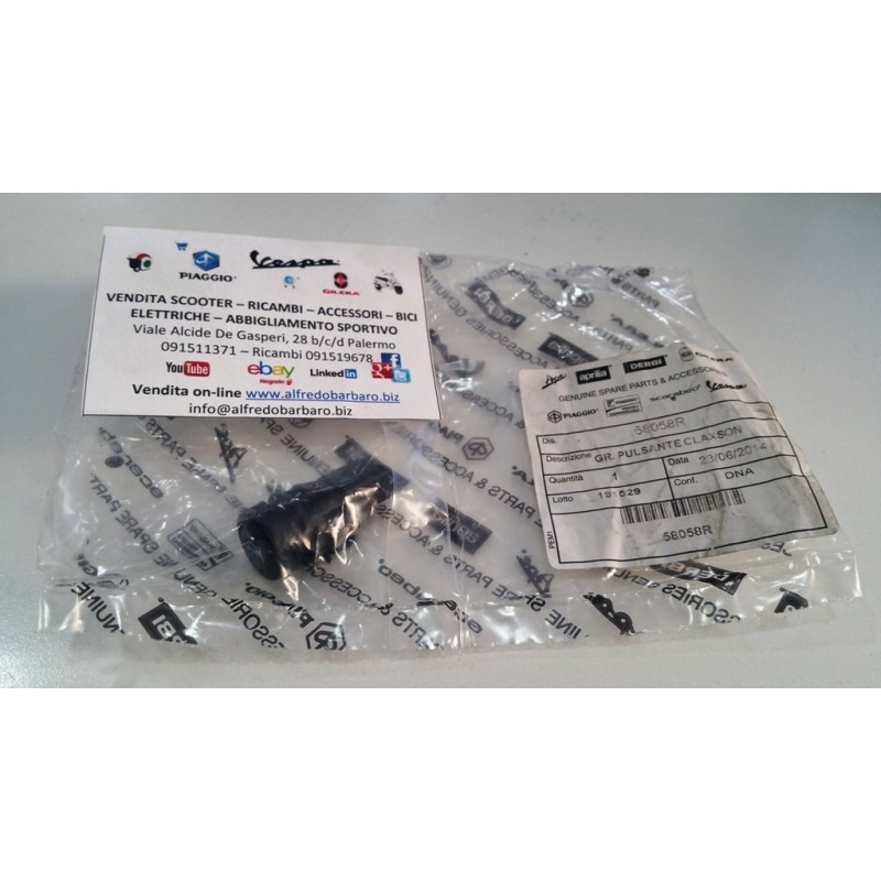 Pulsante claxson beverly liberty zip gts fly x9 codice originale piaggio 58058R