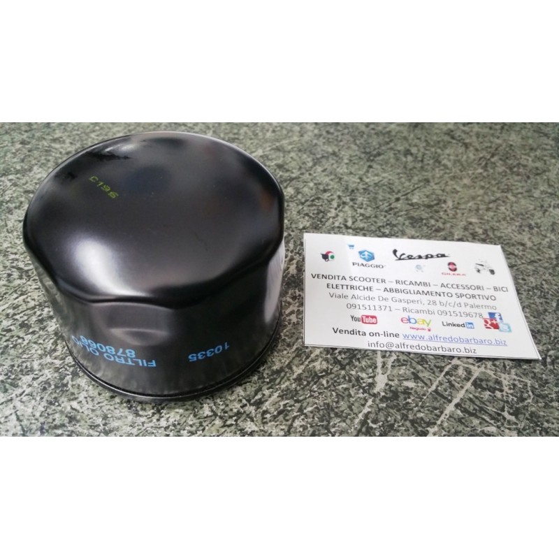 Filtro olio piaggio MP3 BEVERLY X9 codice originale piaggio 82960R