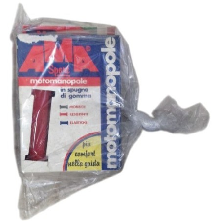 COPPIA MANOPOLE IN  SPUGNA DI GOMMA ROSSE AMASPORT