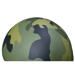 Casco demi-jet 101 camouflage mimetico verde al Helmets con difetti