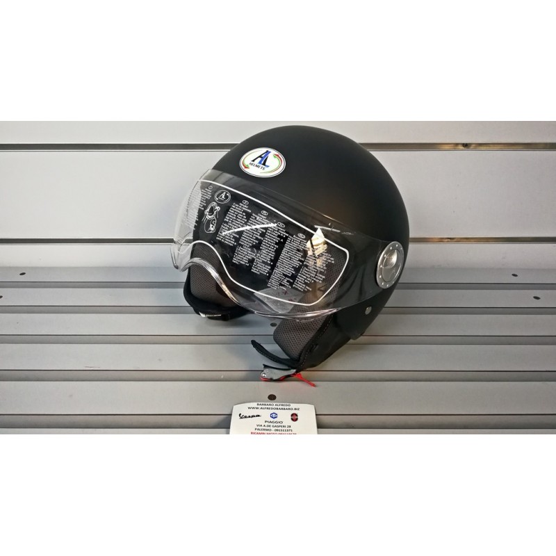 Casco demi-jet modello 101 visiera elicotterista giallo, rosso grigio rosa dove, bianco, nero blu