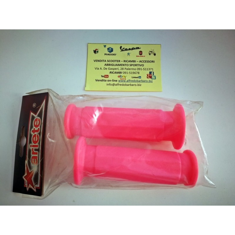 Coppia manopole fuxia ciclomotori 1610/a ariete