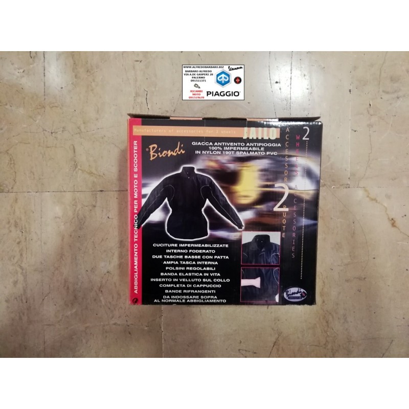 Giacca antivento antipioggia biondi impermeabile 100% misura XS 5536079-8015124360796