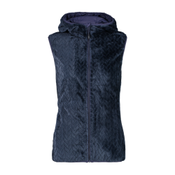 Gilet in pile da donna HighLoft con trama a rombi e cappuccio cmp 31P1716