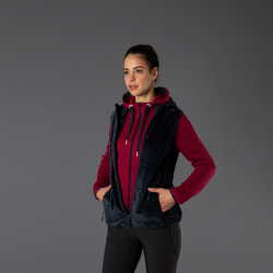 Gilet in pile da donna HighLoft con trama a rombi e cappuccio cmp 31P1716