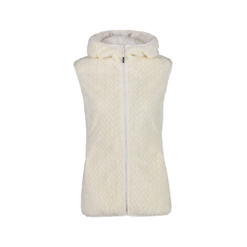 Gilet in pile da donna HighLoft con trama a rombi e cappuccio cmp 31P1716
