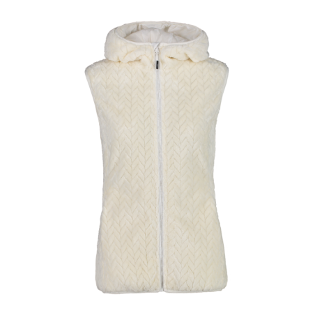 Gilet in pile da donna HighLoft con trama a rombi e cappuccio cmp 31P1716