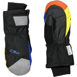 Guanti manopole da sci multicolor in softshell imbottiti da bambini cmp