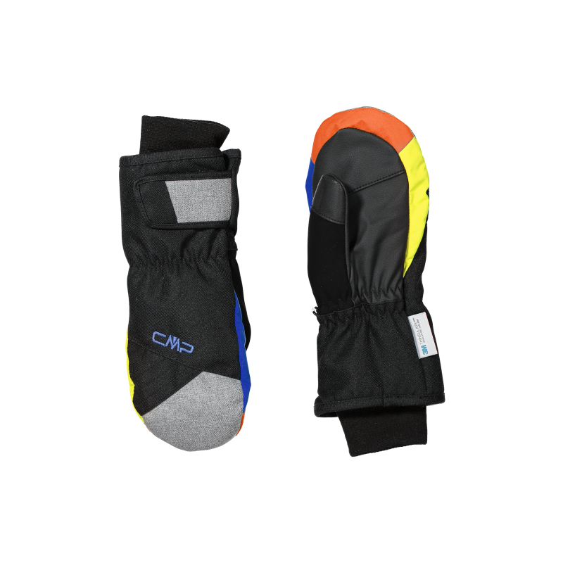 Guanti manopole da sci multicolor in softshell imbottiti da bambini cmp