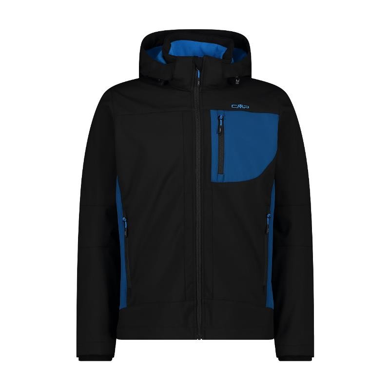 GIACCA UOMO IN SOFTSHELL CON CAPPUCCIO STACCABILE CMP