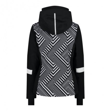 Giacca da sci da donna in tessuto stretch con stampa geometrica cmp