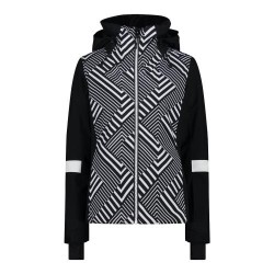 Giacca da sci da donna in tessuto stretch con stampa geometrica cmp