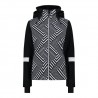 Giacca da sci da donna in tessuto stretch con stampa geometrica cmp
