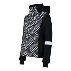 Giacca da sci da donna in tessuto stretch con stampa geometrica cmp