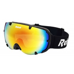 Maschera da sci lente specchio rosso rebell