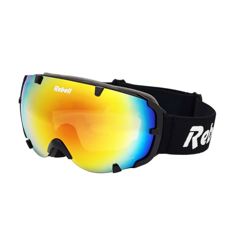 Maschera da sci lente specchio rosso rebell