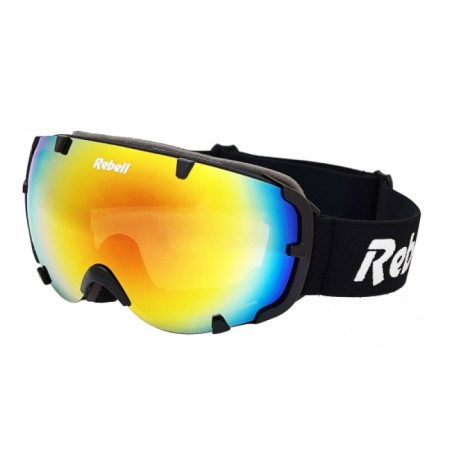 Maschera da sci lente specchio rosso rebell