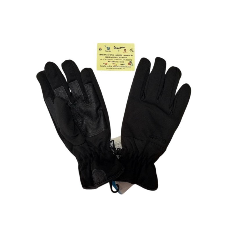 Guanti moto uomo in poliestere accoppiato con rinforzo palmo in pelle