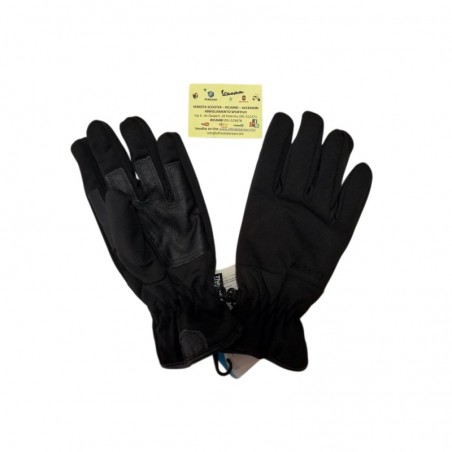 Guanti moto uomo in poliestere accoppiato con rinforzo palmo in pelle