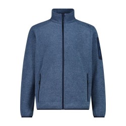 Giacca in Pile da uomo in knit-tech mélange cmp