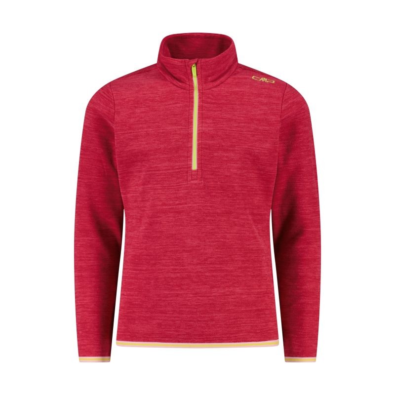 Pile mezza zip bambina mèlange