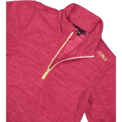 Pile mezza zip bambina mèlange