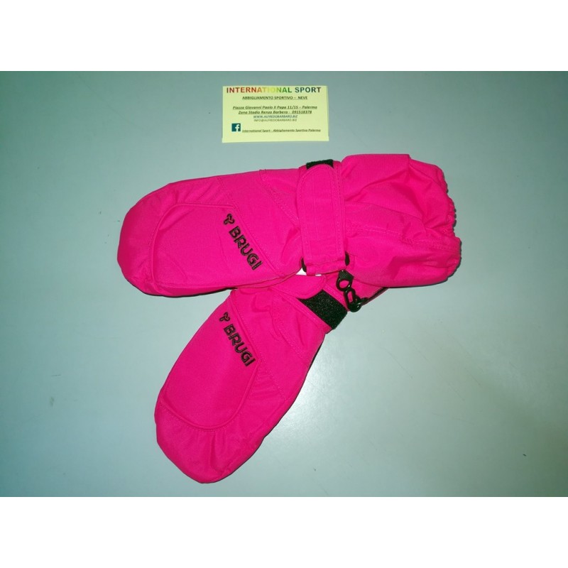 Guanti neve bambina a manopola impermeabili idropellente antivento Brugi YK1I
